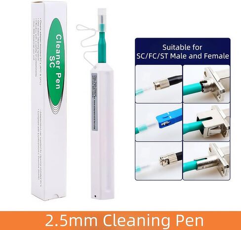 TXWTXPJ- 5pcs 2.5mm SC/FC/ST Fiber Optic Cleaning Pen, Fiber Cleaner – Over 800+ Cleans for Fiber End Face & Connectors, for Data Centers in Saudi Arabia