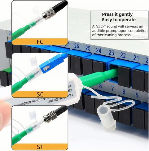 TXWTXPJ- 5pcs 2.5mm SC/FC/ST Fiber Optic Cleaning Pen, Fiber Cleaner – Over 800+ Cleans for Fiber End Face & Connectors, for Data Centers in Saudi Arabia