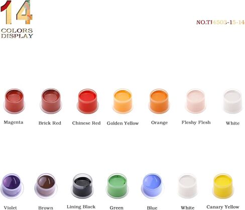 STIGMA Tattoo Ink Set 15 ml 1/2oz 14 Bottles Tattoo Pigment Set 14 Color Superior Tattoo Ink Set Tattoo Supplies TI4003-15-14 in Kuwait