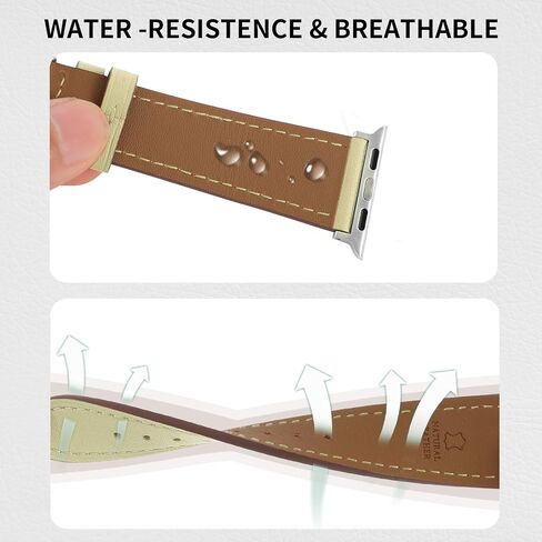 Italy Genuine Leather Watch Bands Women Men Compatible with Apple Watch 38mm 40mm 41mm 42mm 44mm 45mm 46mm 49mm, Iwatch Straps Smartwatch Replacement Band for Ultra 2/1 SE Series 10 9 8 7 6 5 4 3 2 1 in Saudi Arabia