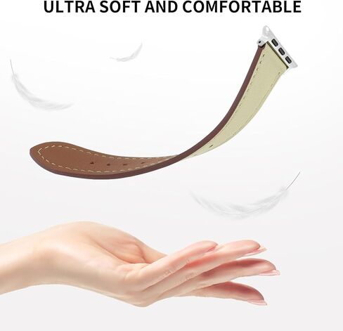 Italy Genuine Leather Watch Bands Women Men Compatible with Apple Watch 38mm 40mm 41mm 42mm 44mm 45mm 46mm 49mm, Iwatch Straps Smartwatch Replacement Band for Ultra 2/1 SE Series 10 9 8 7 6 5 4 3 2 1 in Saudi Arabia
