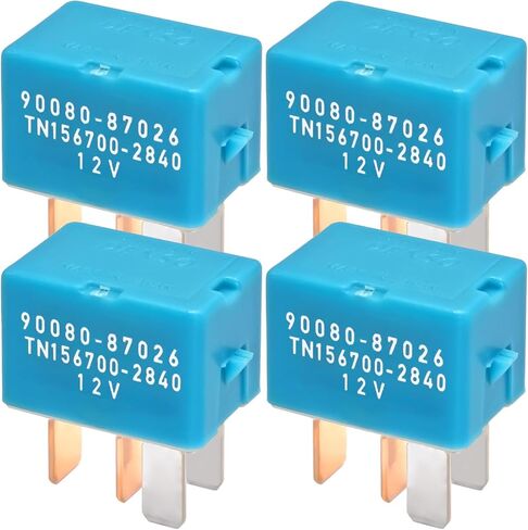 90080-87026 90987-02027 12VDC 4PIN AC Relay (Pack of 2) - Compatible with Toyota Prius, Lexus, and Scion - Multi-Use Relay for A/C, Starters, Headlights, and More in Kuwait