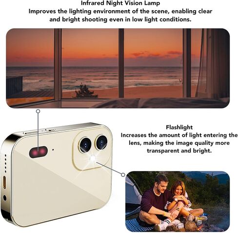 DPOFIRS 64MP 4K DIGITAL CAMERT للتصوير الفوتوغرافي ، الكاميرا المدونة ، 128G قابلة للتوسيع ، شاشة تعمل باللمس 3 بوصة ، 3600 مللي أمبير في الساعة ، 10x تليفوتوغرافي ، كاميرا ويب ، تشغيل الموسيقى (أسود) in Kuwait