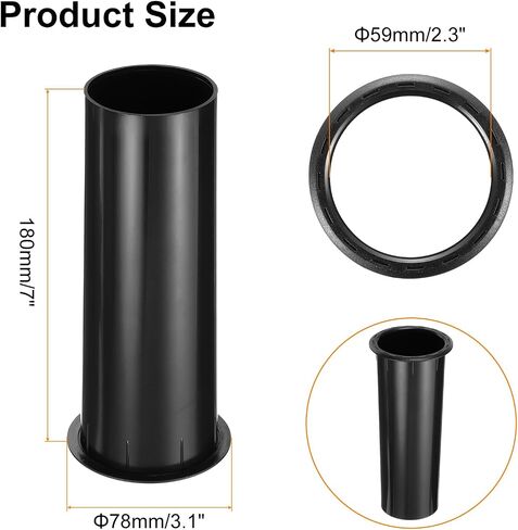 meccanixity 2pcs 59x180mm/2.3 × 7 بوصة مكبر صوت أنبوب أنبوب sprofer Bass Box Tube Bass Woofer Bofer Box Port Bass Air Port for DJ/PA Seeper Cabinets in Saudi Arabia