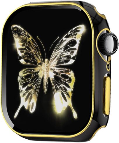 متوافق مع Apple Watch S10 Protect Case (2024) ، وغطاء 2 حزمة المصد مع واقي شاشة زجاجي مضمّن (أبيض وأبيض/ ذهبي ، لسلسلة IWatch 10/ 42mm) in Kuwait
