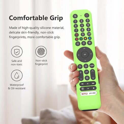 غطاء علبة Lefxmophy لـ TCL RC833 GUB2 RC716 صوت حماية التحكم عن بُعد - أسود. in Kuwait