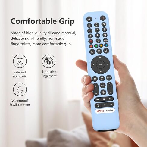 غطاء علبة Lefxmophy لـ TCL RC833 GUB2 RC716 صوت حماية التحكم عن بُعد - أسود. in Kuwait