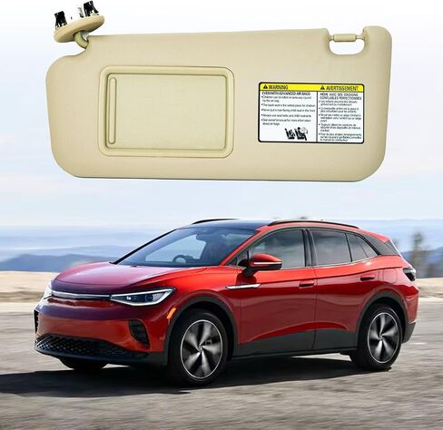 Right Passenger Side Sun Visor Compatible with Toyota RAV4 2004 2005 Interior Sunvisor Replacement Accessory 74310-42370-B0 in Kuwait