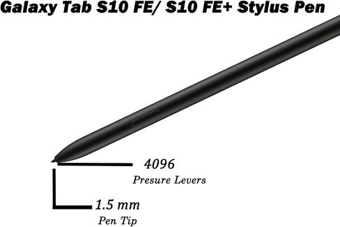 Galaxy Tab S10 FE/ S10 FE+ S Pen for Samsung Galaxy Tab S10 FE/ S10 FE+ Stylus Pen Replacement + Free Tips Galaxy Tab S10 Fe Pen for Samsung Galaxy Tab S10 FE/ S10 FE+/ S10 FE Plus Stylus S Pen(Black) in Saudi Arabia