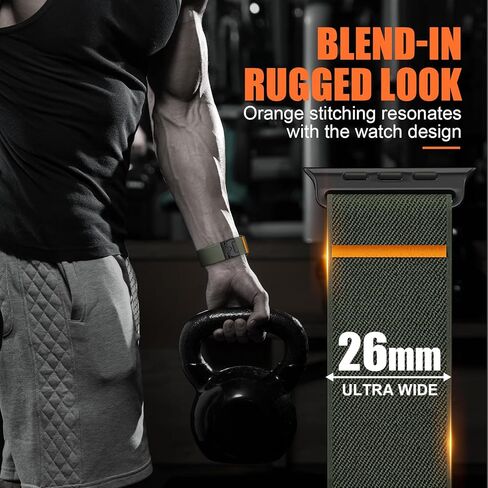 Stretchy Bands for Apple Watch Ultra/2 Band 49mm 46mm 45mm 44mm 42mm 41mm 40mm 38mm Men Women,Wide Nylon Elastic Braided Strap & Fabric Cloth Wristband Correa for iWatch Series 10 9 8 7 6 5 4 3 SE 2nd in Kuwait