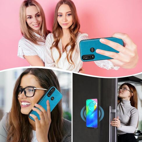 Asuwish Phone Case for Moto G Power 2020 Zipper Wallet Cover Magnetic Disachable Cover مع حامي شاشة زجاجية محفنة Crossbody Lanyard Mandala حامل بطاقة زهرة Motorola Gpower النساء الأزرق in Kuwait