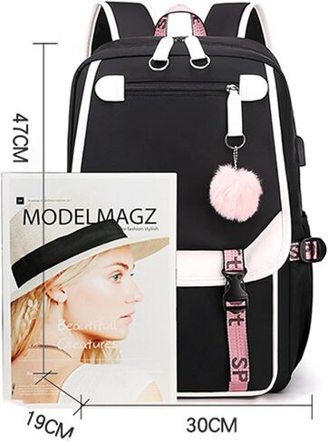 Roffatide anime Kuromi Backpack Printed Business Lugual Luptop Lupments Backpack Propack Travel Heaking Daypacks Rucksack 17 Int in Kuwait