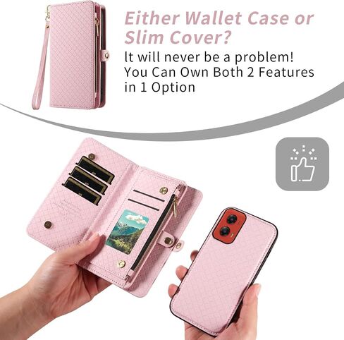 ASUWISH PHOPER CASE لـ MOTEROLA MOTO G Stylus 5G 2024 محفظة سستة غطاء خلايا قابلة للفصل مع حامي الشاشة الزجاجية المتقلب Crossbody Lanyard حزام in Kuwait