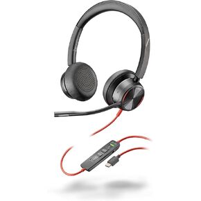 Poly (Plantronics) Blackwire 8225 USB-C Active Noise Cancellation Binaural Headset, USB-C Connection, Simple Package