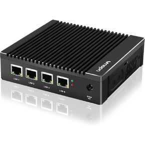 Appliance Micro Firewall Appliance Intel J4125 Quad Core ، 4 Intel 2.5GBE I225/I226 LAN Ports Mini Mini Computer 8GB RAM DDR4 128GB MSATA SSD ، Network Gateway Soft Router ، دعم AES NI (8G 128G)