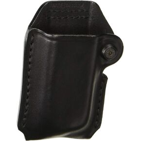 BLACKHAWK Leather Magazine Pouch (Double Row Ambidextrous), Black, (9 mm/ 10mm/.40 Cal/ .45 Cal )