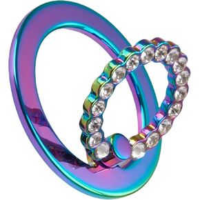 Magnetic Phone Ring Holder for MagSafe, Cute Sparkle Magnet Finger Ring Grip Holder Stand,MagSafe Accessories for Women iPhone 16 15 14 13 Pro Max Plus (Iridescent)