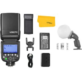 Godox V860III-C Camera Flash Speedlight for Canon, 2.4G TTL 1/8000S HSS Flash Speedlite Compatible for Canon Camera with Godox ML-CD15 Diffusion Dome Kit, 2600mAh Li-ion Battery, 1.5s Recycle Time