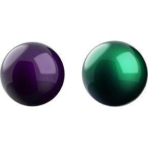 SANWA 34mm/1.34inch Trackball, Replacement Ball for Logitech M575, M570, MX Ergo, Kensington TB450, TB550, Pro Fit Ergo, and Other Compatible Trackball Mouse, Glossy Purple + Green, Set of 2