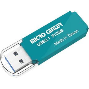 Micro Center Pro 512GB USB 3.1 Gen1 Flash Drive Faster USB Stick External Data Storage Thumb Drive (512GB, Green)