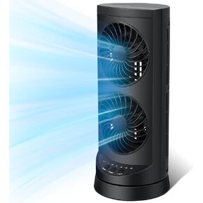 KopBeau Tower Fan for Bedroom, 42 Inch Oscillating Cooling Fans with Remote, Quiet Bladeless Floor Powerful Fan, 3 Modes, Buit-in 7Hrs Timer and LED Display, Standing Fans for Home Office, Black