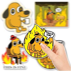 Pack 4 Pcs Sarcastic Funny Dog Sticker for Water Bottles Hard Hats Vehicles Trucks Laptops Adults Cars Helmets Bumper Stickers Waterproof Removable Vinyl Decals Laptop Accessories
