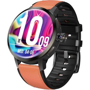 4G Smart Watch SL8541E Quad Core 2GB+16GB Rotating Camera Men Watch 1.75" AMOLED Large Screen Android 8.1 Smartwatch 1520mAh WiFi Bluetooth GPS Fitness Tracker Sport Watch (Black)