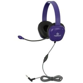 Egghead® Premium Kids Heavy Duty Headset with Uni-Directional Microphone, Chew-Resistant Tri-Shield Cord, Padded Ear Cushions, and Adjustable Headband, Pack of 10