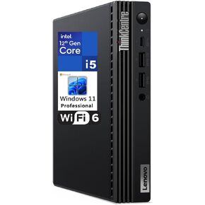 Lenovo ThinkCentre M70q Tiny 1L Business Desktop Computer, 12th Gen Intel Hexa-Core i5-12500T (Beat i7-11700T), 16GB DDR4 RAM, 256GB PCIe SSD, WiFi 6, Bluetooth 5.1, Windows 11 Pro (Renewed)