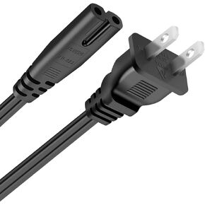 AC Power Cord 4.9FT for Speaker,for Projector,for Xbox, PS4、for TV、Charger Replacement 2 Prong AC Power Cord Cable
