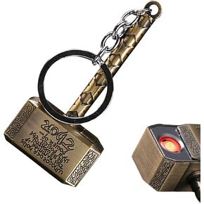 Cool Metal Vintage Lighter,Windproof Touch Side Slip Ignition,Rechargeable USB Electronic Lighter for Men & Women,Keychain Accessories (Bronze)