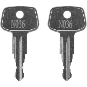 N036 Replacement Key (2 Pcs) Fits for Thule Roof Racks, Cargo Box, Rails,Carriers, Crossbars,Haulers Rooftop Cargo Carrier