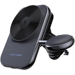 2 in 1 Magnetic Wireless Car Vent Charger Holder, Semiconductor Refrigeration Wireless Carging Stand for iPhone Plus Apple Watch, Magsafe Charger.