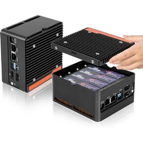 N150 NAS MINI PC X86 P6 Intel 4M.2 NVME فتحات ، DDR5 (حتى 48 جيجا بايت) ، شاشات مزدوجة 4K ، 10 جيجابت في الثانية USB 3.2 ، موانئ إيثرنت المزدوجة ، جهاز توجيه جدار الحماية