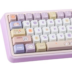 PBT Keycaps 138 Keys Cute Keycaps Dye-Sublimation Dessert Pig Keycap Mao Profile Custom Keycap for Cherry Gateron MX Swithes Mechanical Keyboards