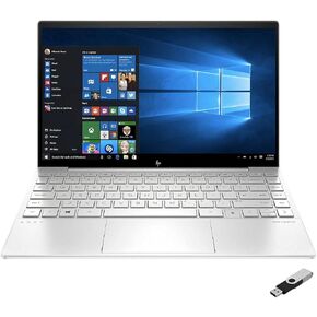 2021 HP Envy Laptop 13.3 inch FHD IPS Evo Platform 4-Core Intel i5-1135G7 Iris Xe Graphics 8GB DDR4 512GB NVMe SSD WI-FI 6 Win 10 Pro Fingerprint Backlit Keyboard w/ Ontrend 32GB USB