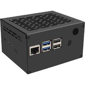 Geekworm X1206-C1 Metal Case for Raspberry Pi 5 and X1206 UPS and Active Cooler and X1000/X1001/X1003/X1004/X1015/M901 PCIe Top