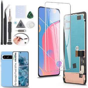 YWLRONG OLED for Google Pixel 8 Pro Screen Replacement LCD Touch Screen Digitizer Assembly for Pixel 8 Pro GC3VE G1MNW Display with Tools(Support Fingerprint)