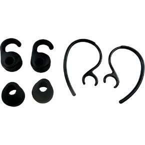 Eargels Ear Tips Set for Jabra Talk 15, EASYCALL EASYGO Clear Bluetooth Headset A Single-Ear Microphone Accessories Silicone Eartips Ear Pads Cover Earhooks Black 6pcs in a Box (Black) in Kuwait
