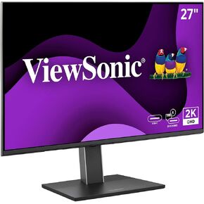 ViewSonic VG2758-2K 27 Inch 1440p IPS Docking Monitor with Advanced Ergonomics, 100W USB C, 5-Port USB Hub, HDMI, DisplayPort, and Daisy Chain for Home and Office