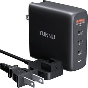 130W USB C Charging Station: USBC Wall Fast Charger - MacBook Pro Charger USB C Travel Charger with AC Cable 4 - Ports Compatible with iPhone 14 13 12 iPad MacBook Samsung Pixel Leveno HP Dell