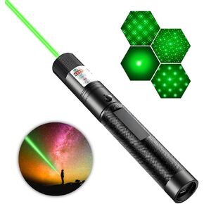 Laser Pointer with Rechargeable Set for Presentations Outdoor Flashlight Camping, Hiking, Emergency Light