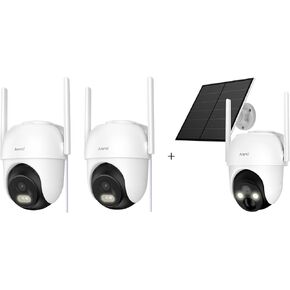 ARENTI Pro Security Bundle: 2×Wired 2K PTZ Cameras + 1×Solar Wireless – 360° Coverage, 24/7 Recording, Dual-Band WiFi