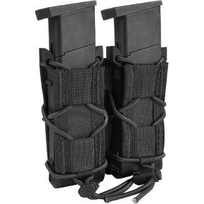 2PC Molle Clip Double Pistol Mag Pouches Single Double Stack Magazine Carrier for 9mm/.40, 45ACP .380 Calibers Glock Taurus Sig p365/P365XL/226/229 S&W M&P Springfield 1911
