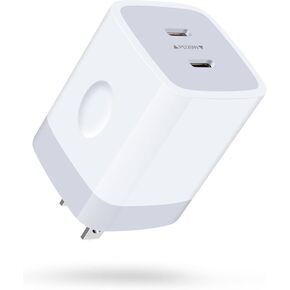 Pixel 9 8a 7 Charging Block,Fast USB Type C Wall Charger Box 40W for Google Pixel 9 Pro XL 8,6 6a,6,5a,5,4a,4,3a XL,3,iPhone 15 Pro Max 14 13 12 11 SE, 3A 2-Port Power Adapter Phone Cube Plug Brick
