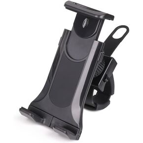 Tablet Stand, Bike Phone Mount for Indoor Gym Treadmill, Spinning Exercise Bicycle, Mic Stand, Tablet Holder Mount Phone Stand for iPad Pro, iPad, iPad Mini/Air Tablet & Smartphones (4.7-12.9")