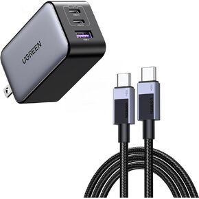 UGREEN 65W USB C Charger Bundle with 3.3ft USB C Cable 100W USB C to USB C Cable Fast Charging, Type C Cord USB C Charger Cable Compatible with iPhone 15/15 Pro/15 Pro Max