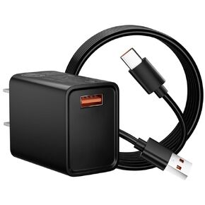 USB C Cable Fast Wall Charger for Motorola Moto G Fast/G Power/G Pure/G Stylus 5G /2022/2023/2023/2024,Edge G9 G8 G7,Play,Plus,Power,G6,X4 Z3 Z2 Play Z Droid Force,Type C Charging Cord Rapid Adapter