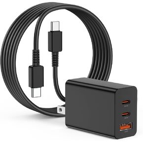 for iPhone 16 Fast Charger, 100W USB C Charger 3 Port Wall Charger Plug Block with 6ft USBC Cable for Phone 16/15 and MacBook Pro/Air，iPad Pro，Galaxy S23, and More