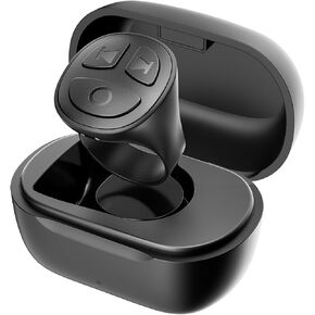 Tiktok Scrolling Ring for Page Turner & Video Scrolling, Bluetooth Camera Remote Control, Scrolling Ring for iPhone, iPad, Android (Black)